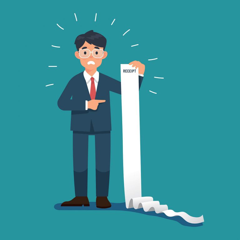 Employee receipt records for expense management