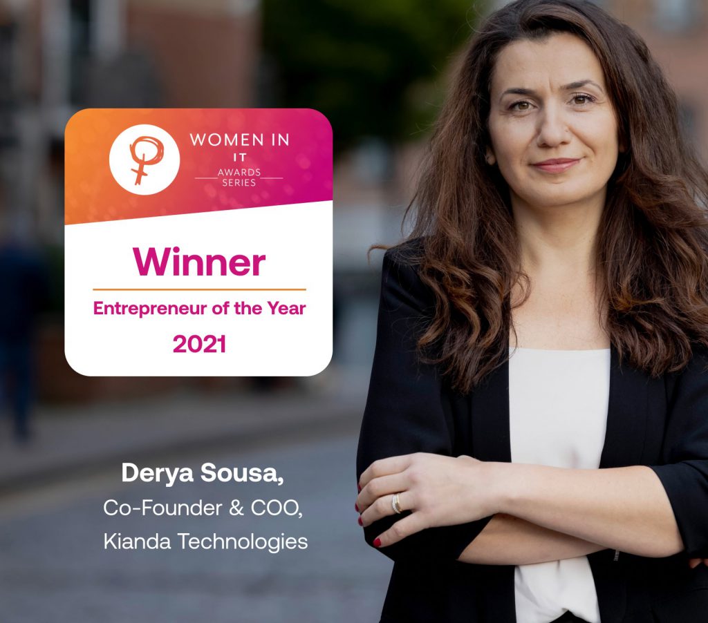 Derya Sousa – CEO of Kianda EHSwise, wins Women in IT Entrepreneur Of the Year 2021
