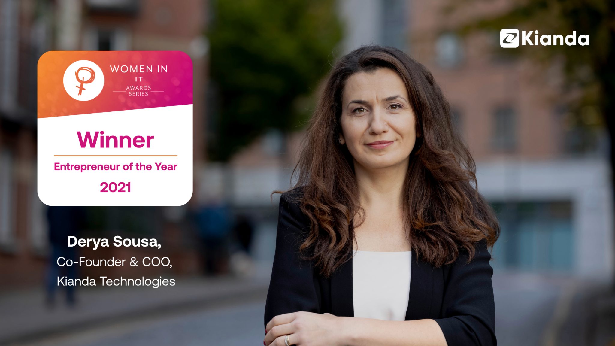 Derya Sousa, Co-Founder / COO KIanda Technologies winner of Women in IT Awards Entrepreneur of the Year 2021